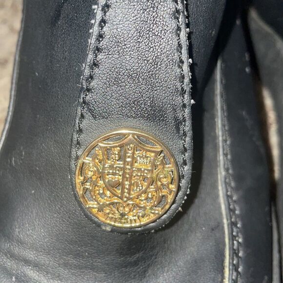 Juicy Couture Quilted Black Fur Trimmed Wedge Boots - Picture 7 of 12